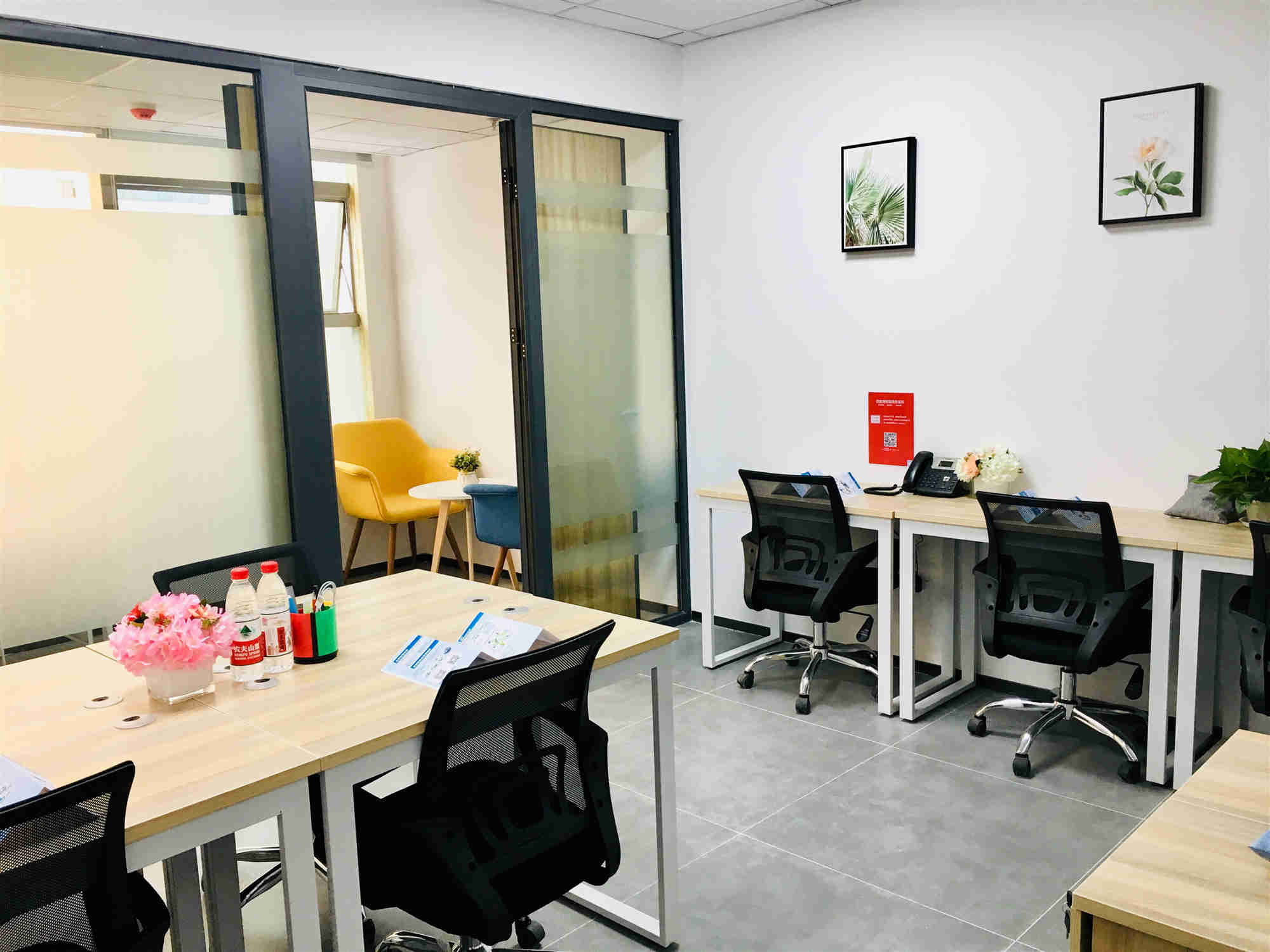 、抗击疫情，特价招租，创富港精装小型独立单间办公室