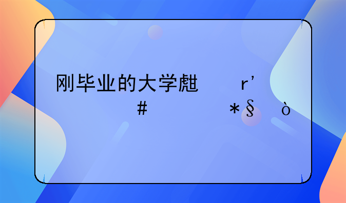 刚毕业的大学生有什么补助？
