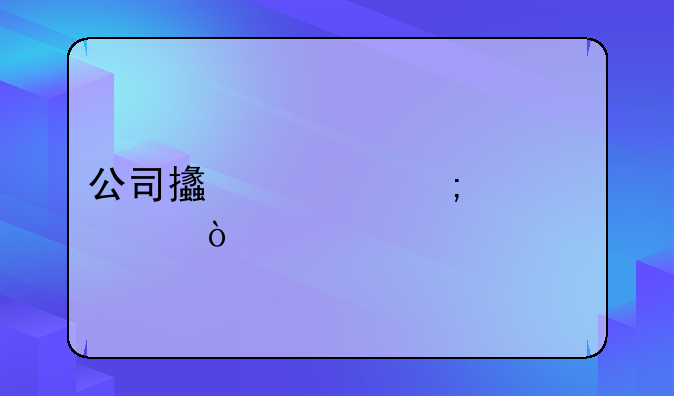公司支出怎样记账？