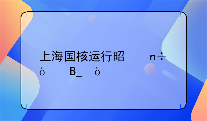 上海国核运行是国企吗？