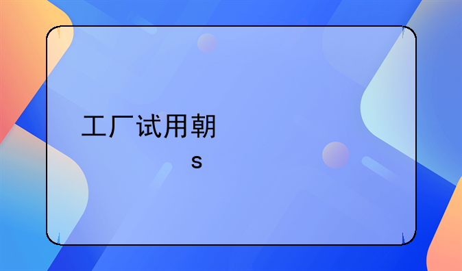 工厂试用期转正工作总结
