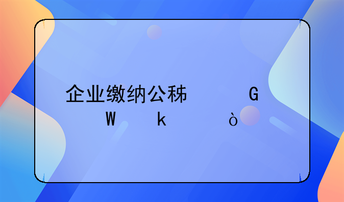 企业缴纳公积金如何做账？