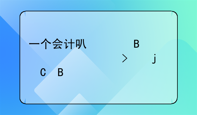 一个会计可以代理几家公司的帐吗