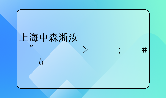 上海中森浙江宁波分公司怎么样？