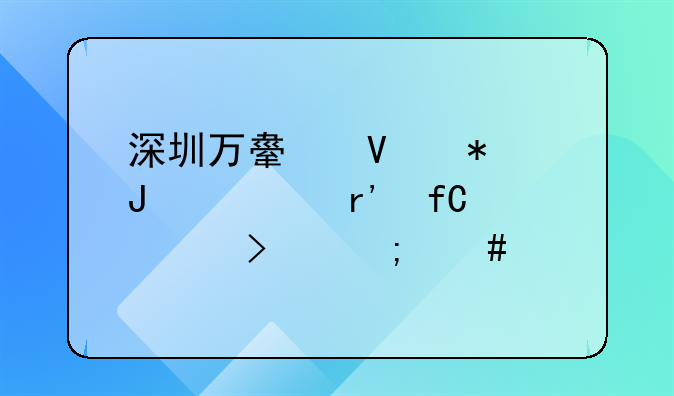 深圳万舟商务咨询有限公司怎么样