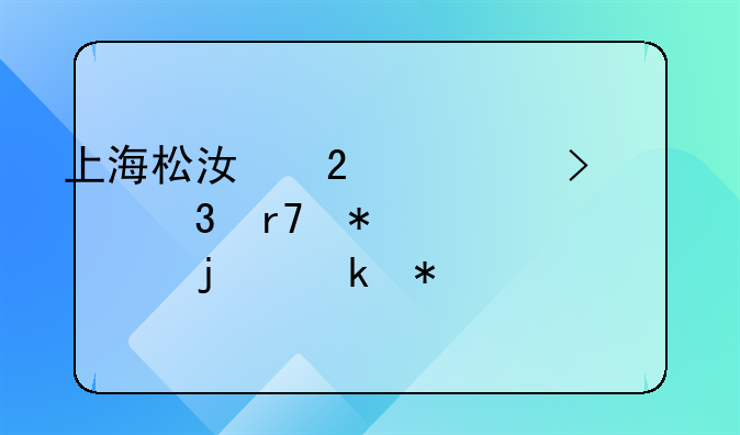 上海松江区公司注册服务中心的业务