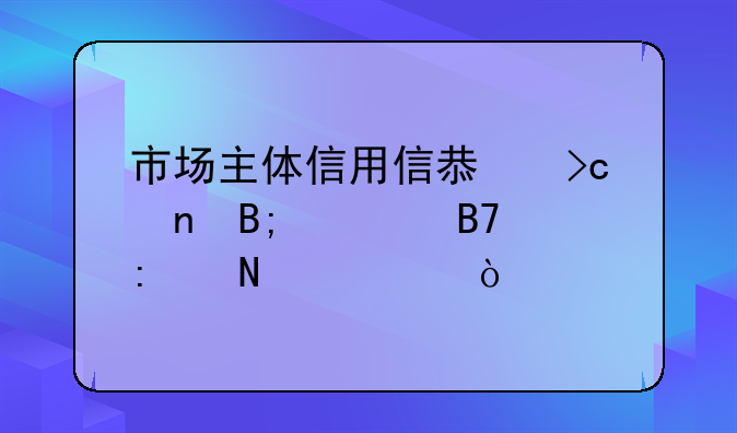 市场主体信用信息变更后签名去哪签？